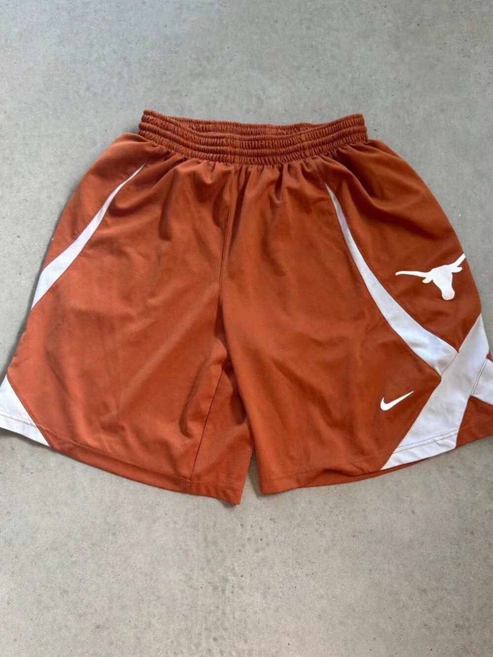 Vintage Nike Texas Longhorns Orange Shorts White Stripes Logo L